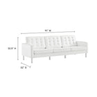 Modway Loft Tufted Vegan Leather Sofa