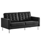 Modway Loft 2-Piece Tufted Vegan Leather Furniture Set