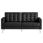 Modway Loft Tufted Vegan Leather Loveseat