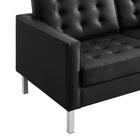 Modway Loft Tufted Vegan Leather Loveseat