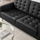 Modway Loft Tufted Vegan Leather Loveseat