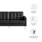 Modway Loft Tufted Vegan Leather Loveseat