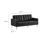 Modway Loft Tufted Vegan Leather Loveseat