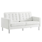 Modway Loft Tufted Vegan Leather Loveseat  