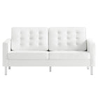 Modway Loft Tufted Vegan Leather Loveseat