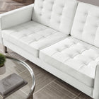 Modway Loft Tufted Vegan Leather Loveseat
