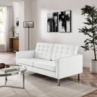 Modway Loft Tufted Vegan Leather Loveseat