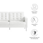 Modway Loft Tufted Vegan Leather Loveseat