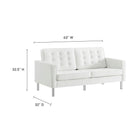 Modway Loft Tufted Vegan Leather Loveseat
