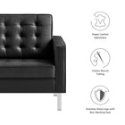 Modway Loft Tufted Vegan Leather Armchair