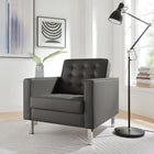 Modway Loft Tufted Vegan Leather Armchair