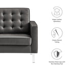 Modway Loft Tufted Vegan Leather Armchair