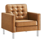 Modway Loft Tufted Vegan Leather Armchair  