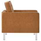 Modway Loft Tufted Vegan Leather Armchair