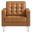 Modway Loft Tufted Vegan Leather Armchair
