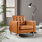 Modway Loft Tufted Vegan Leather Armchair