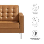Modway Loft Tufted Vegan Leather Armchair