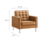 Modway Loft Tufted Vegan Leather Armchair