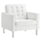 Modway Loft Tufted Vegan Leather Armchair  