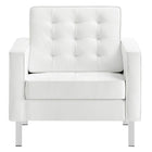 Modway Loft Tufted Vegan Leather Armchair