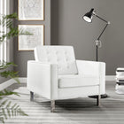 Modway Loft Tufted Vegan Leather Armchair