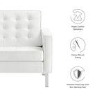 Modway Loft Tufted Vegan Leather Armchair
