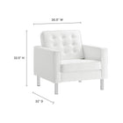 Modway Loft Tufted Vegan Leather Armchair