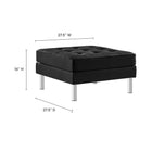 Modway Loft Tufted Vegan Leather Ottoman