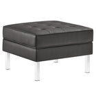 Modway Loft Tufted Vegan Leather Ottoman  