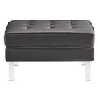 Modway Loft Tufted Vegan Leather Ottoman