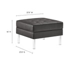 Modway Loft Tufted Vegan Leather Ottoman