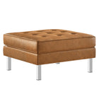 Modway Loft Tufted Vegan Leather Ottoman  