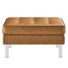 Modway Loft Tufted Vegan Leather Ottoman