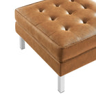 Modway Loft Tufted Vegan Leather Ottoman
