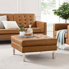 Modway Loft Tufted Vegan Leather Ottoman