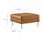 Modway Loft Tufted Vegan Leather Ottoman