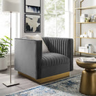 Modway Sanguine Vertical Channel Tufted Accent Performance Velvet Armchair