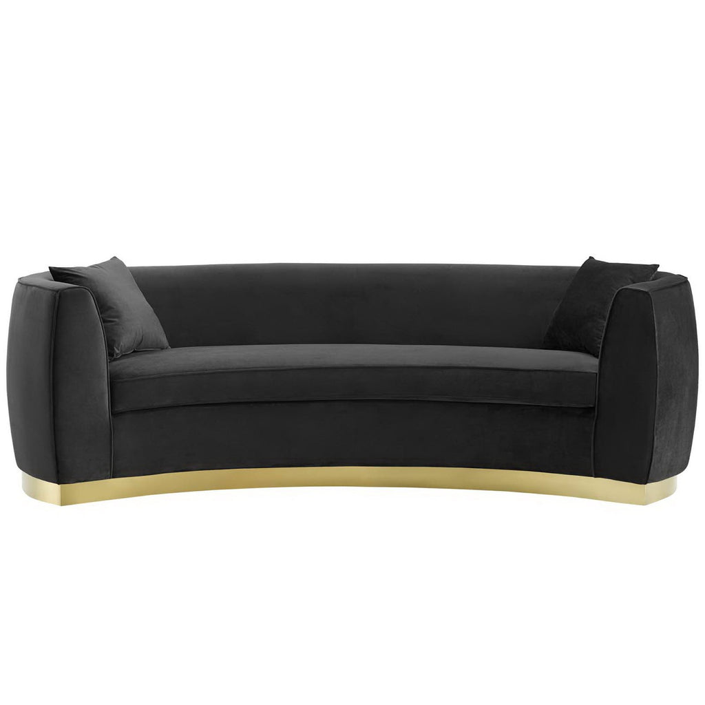 Modway Resolute Curved Performance Velvet Sofa  