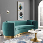 Modway Resolute Curved Performance Velvet Sofa