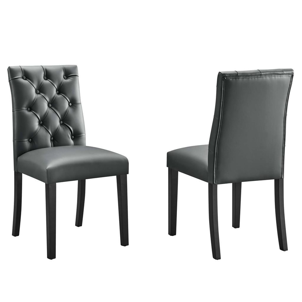 Modway Duchess Vinyl Dining Chair Set of 2  