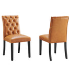 Modway Duchess Vinyl Dining Chair Set of 2  
