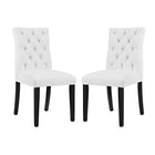 Modway Duchess Vinyl Dining Chair Set of 2  