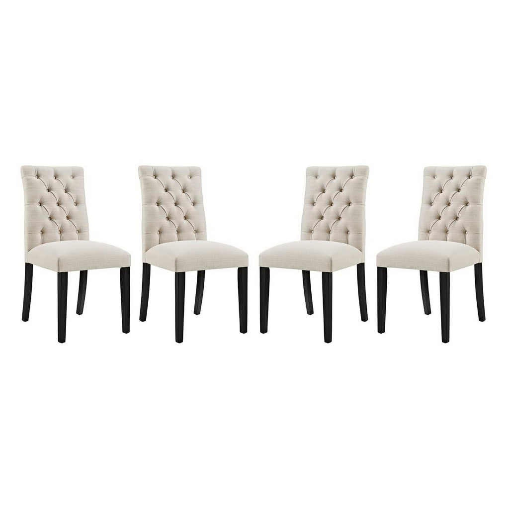 Modway Duchess Fabric Dining Chair Set of 4  