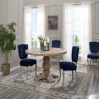 Modway Column 59" Round Pine Wood Dining Table