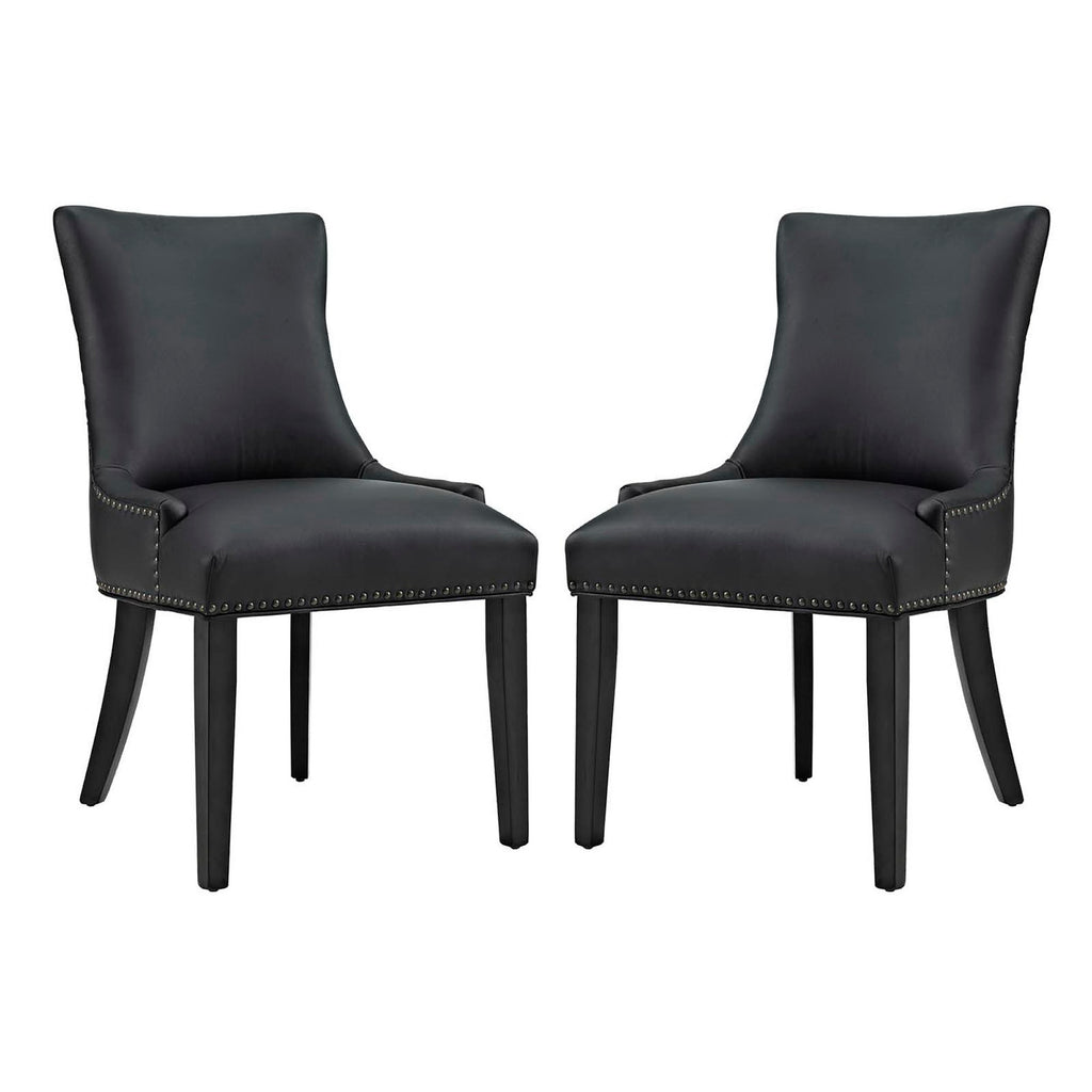 Modway Marquis Faux Leather Dining Chair Set of 2  