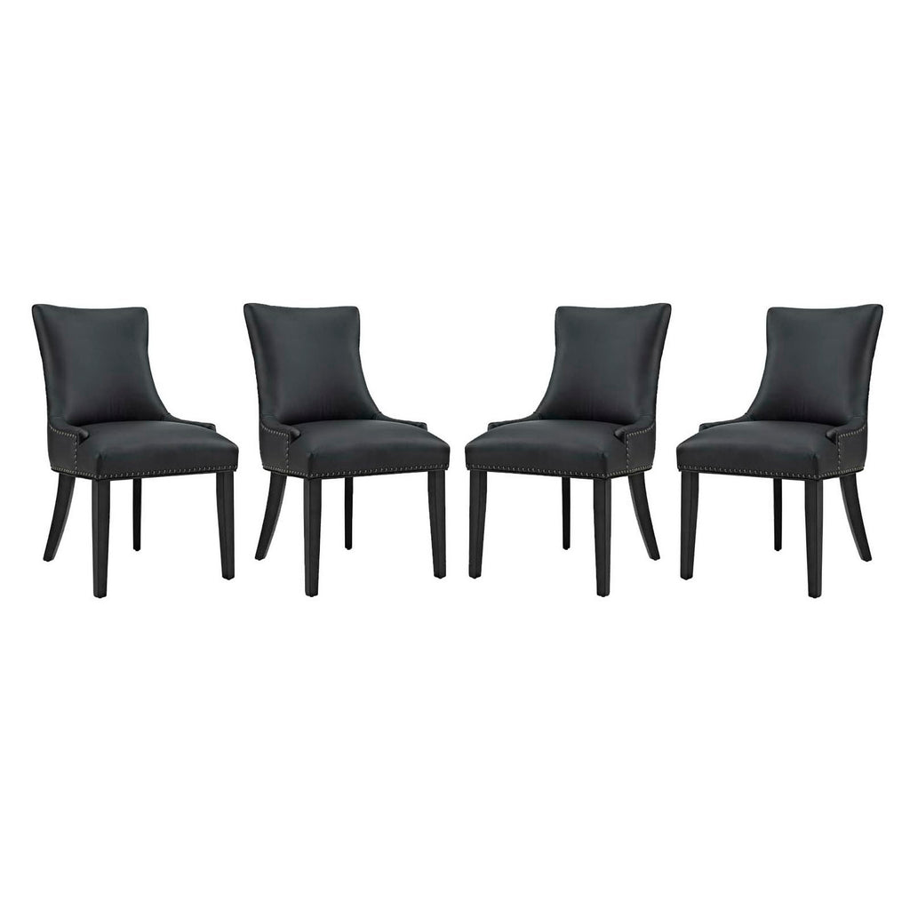 Modway Marquis Faux Leather Dining Chair Set of 4  