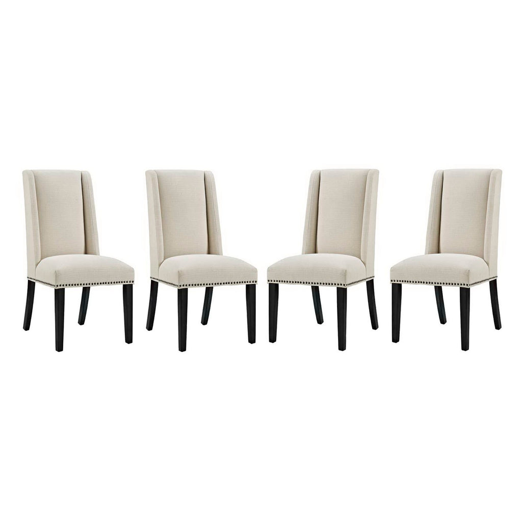 Modway Baron Fabric Dining Chair Set of 4  