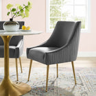 Modway Discern Pleated Back Upholstered Performance Velvet Dining Chair