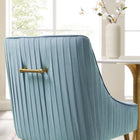 Modway Discern Pleated Back Upholstered Performance Velvet Dining Chair