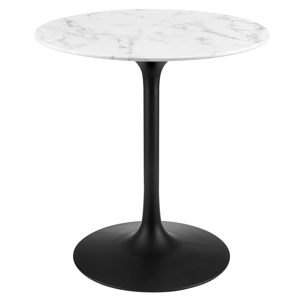 Modway Lippa 28" Round Faux Marble Dining Table  